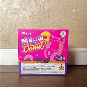 iClever Meow Donut Kids Headphones - Pink